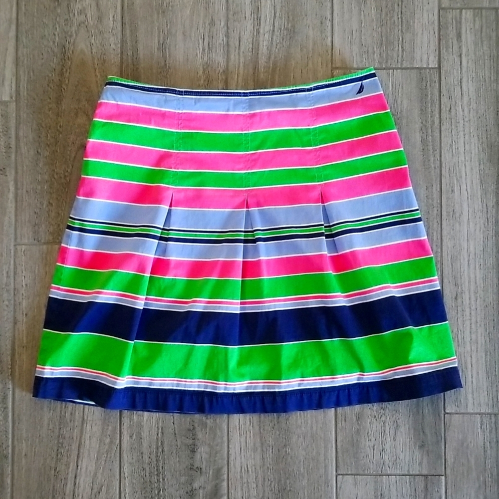 Nautica Horizontal Multi Stripe Skirt